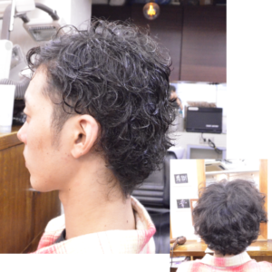 くせ毛生かした髪型をメンズ7