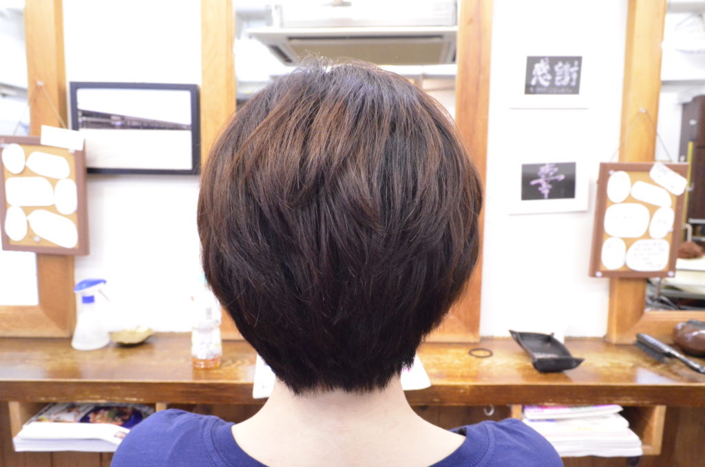 縮毛矯正髪型ショート